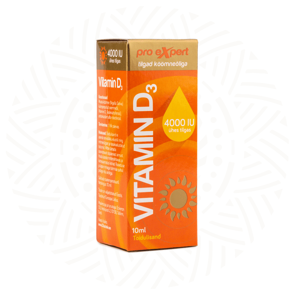 Vitamin D3 Pro Expert 4000IU Drops 10ml with black cumin oil