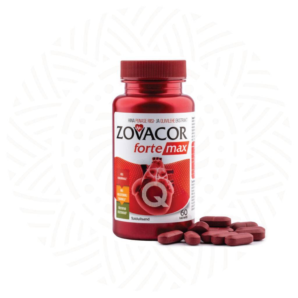 Zovacor Forte Qmax N60 kolesteroolile ja vererohule
